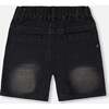 French Terry Denim Shorts, Denim Grey - Shorts - 4