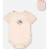 Evolutive Organic Cotton Jersey Onesie, Peach - Onesies - 1 - thumbnail