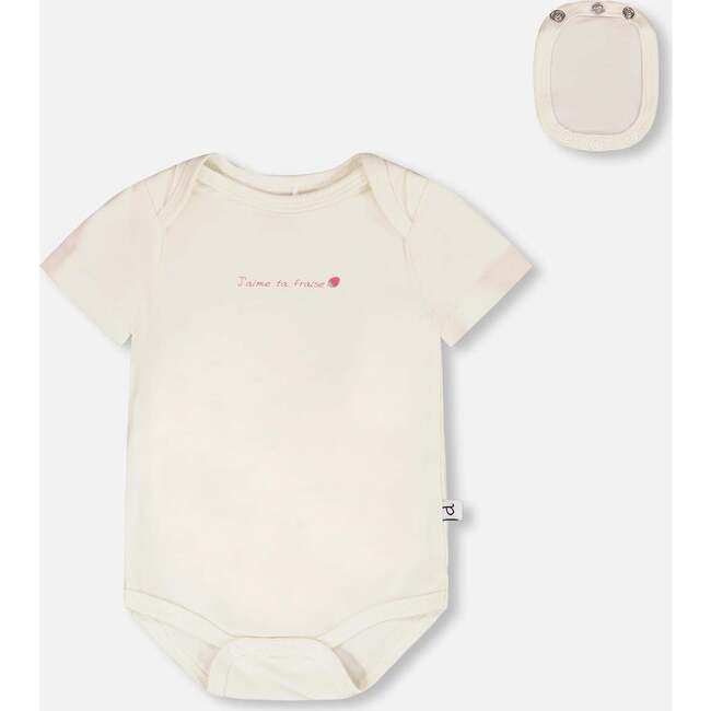 Evolutive Organic Cotton Jersey Onesie, White