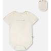 Evolutive Organic Cotton Jersey Onesie, White - Onesies - 1 - thumbnail