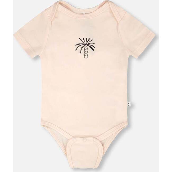 Evolutive Organic Cotton Jersey Onesie, Peach