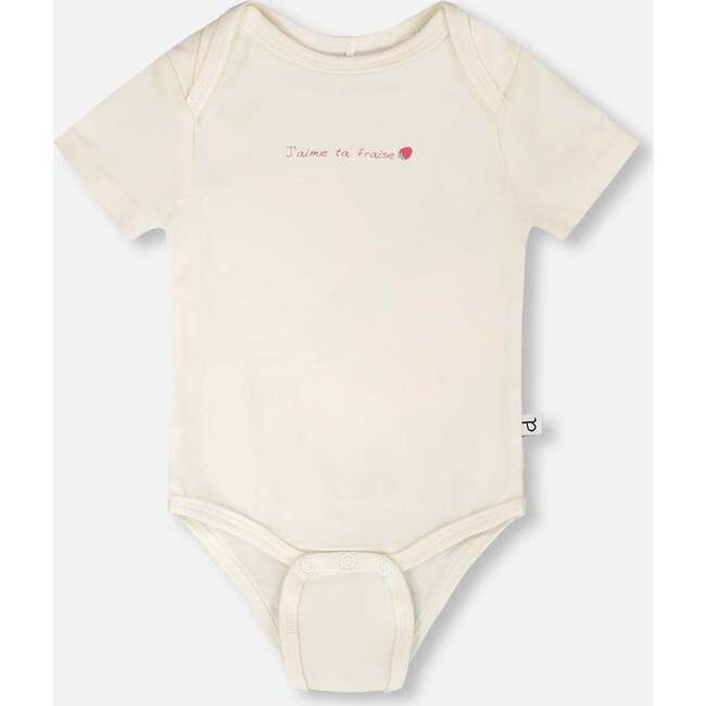 Evolutive Organic Cotton Jersey Onesie, White