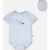Evolutive Organic Cotton Jersey Onesie, Sky Blue - Onesies - 1 - thumbnail