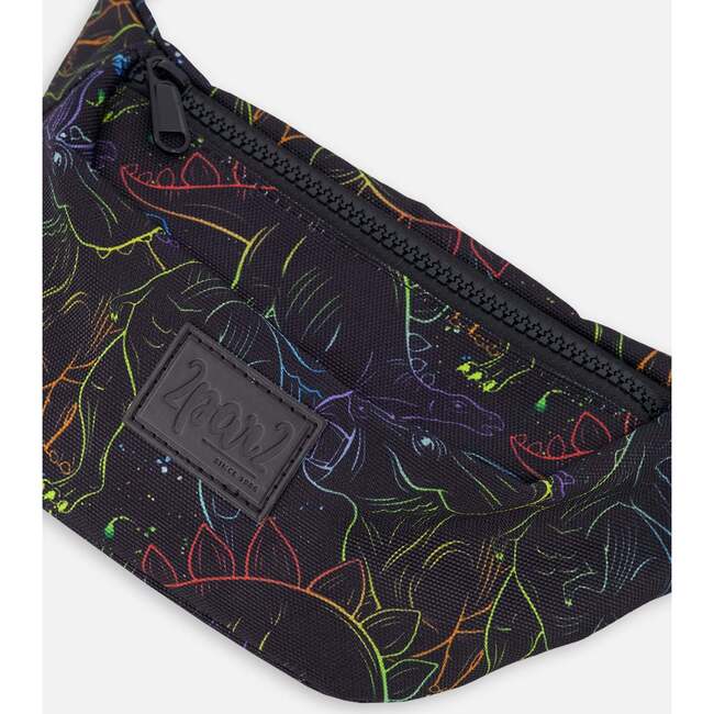 Fanny Pack, Black Dinosaur Print