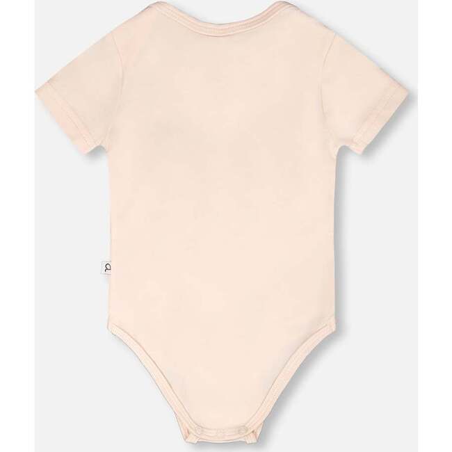 Evolutive Organic Cotton Jersey Onesie, Peach - Onesies - 3