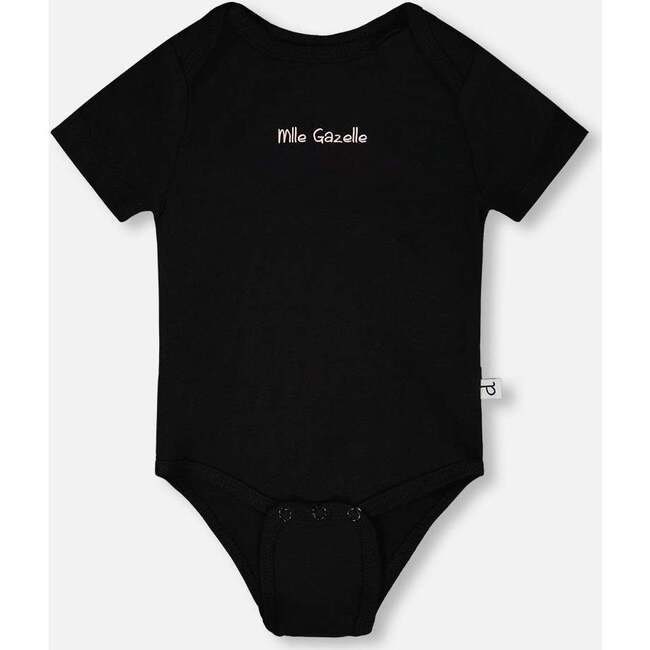 Evolutive Organic Cotton Jersey Onesie, Black