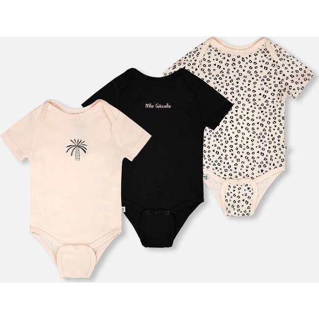 Evolutive Organic Cotton Jersey 3 Pack Onesie, Peach