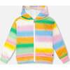 French Terry Zip Front Hoodie, Multicolor - Sweatshirts - 1 - thumbnail