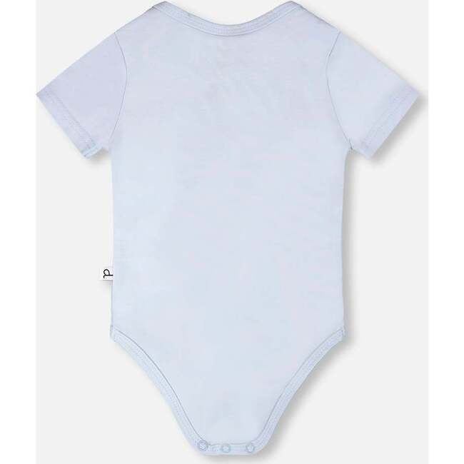 Evolutive Organic Cotton Jersey Onesie, Sky Blue - Onesies - 3
