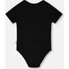 Evolutive Organic Cotton Jersey Onesie, Black - Onesies - 3