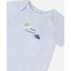 Evolutive Organic Cotton Jersey Onesie, Sky Blue - Onesies - 4