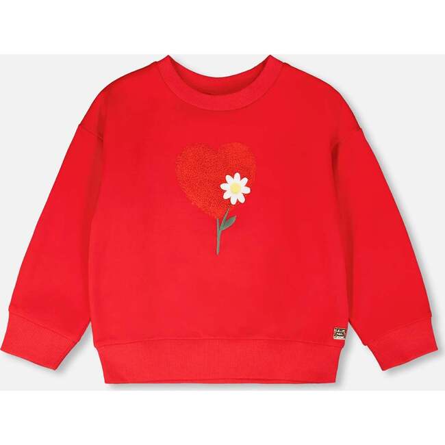 French Terry Sweatshirt, Red