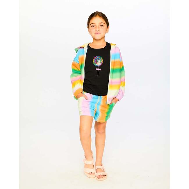 French Terry Zip Front Hoodie, Multicolor