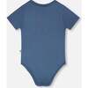 Evolutive Organic Cotton Jersey Onesie, Medium Blue - Onesies - 3