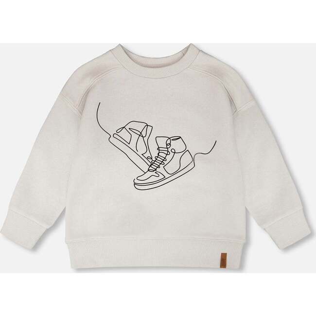French Terry Sweatshirt, Pale Grey