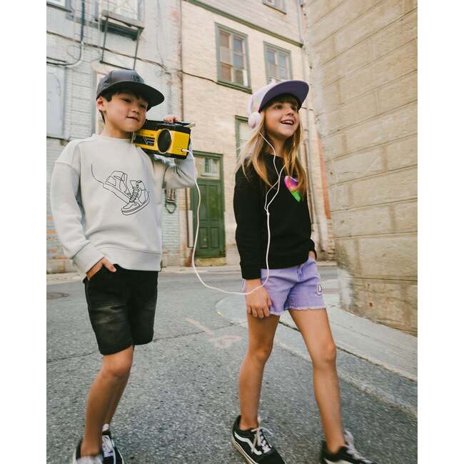 French Terry Sweatshirt, Pale Grey