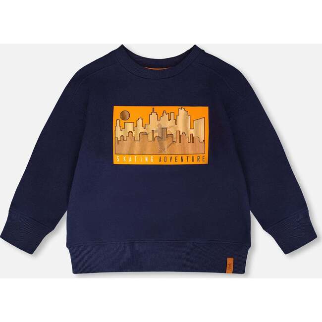 French Terry Sweatshirt, Dark Blue