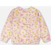 French Terry Sweatshirt, Pink Printed Daisies - Sweatshirts - 5