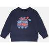 French Terry Sweatshirt, Blue - Sweatshirts - 1 - thumbnail
