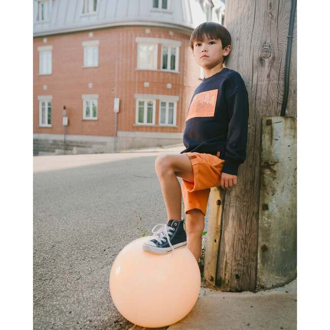 French Terry Sweatshirt, Dark Blue