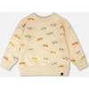 French Terry Sweatshirt, Beige Jeeps Print - Sweatshirts - 1 - thumbnail