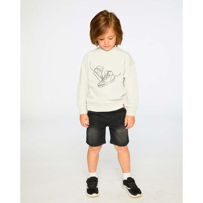 French Terry Sweatshirt, Pale Grey - Sweatshirts - 4