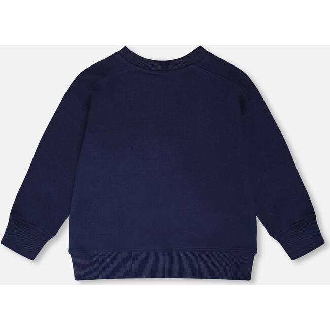 French Terry Sweatshirt, Dark Blue - Sweatshirts - 4