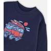 French Terry Sweatshirt, Blue - Sweatshirts - 4