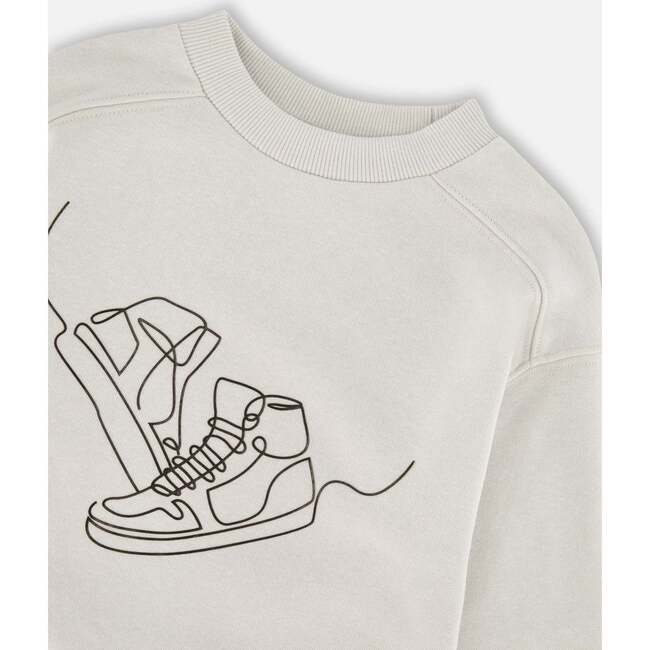 French Terry Sweatshirt, Pale Grey - Sweatshirts - 6