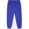 French Terry Sweatpants With Cross Seams, Royal Blue - Sweatpants - 3
