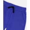 French Terry Sweatpants With Cross Seams, Royal Blue - Sweatpants - 4