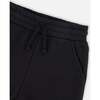 French Terry Sweatpants With Cross Seams, Black - Sweatpants - 4