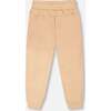 French Terry Sweatpants With Cross Seams, Beige - Sweatpants - 3