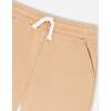 French Terry Sweatpants With Cross Seams, Beige - Sweatpants - 4