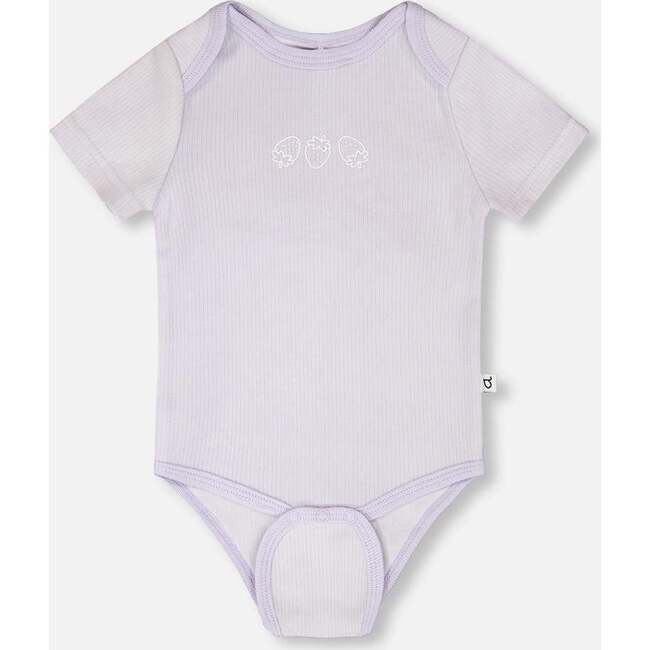 Evolutive Cotton Rib Jersey Onesie, Lilac