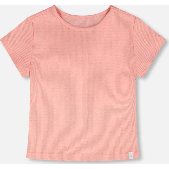 Crinkle Jersey T-Shirt, Peach Pink