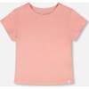 Crinkle Jersey T-Shirt, Peach Pink - T-Shirts - 1 - thumbnail