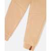 French Terry Sweatpants With Cross Seams, Beige - Sweatpants - 5