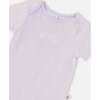 Evolutive Cotton Rib Jersey Onesie, Lilac - Onesies - 4