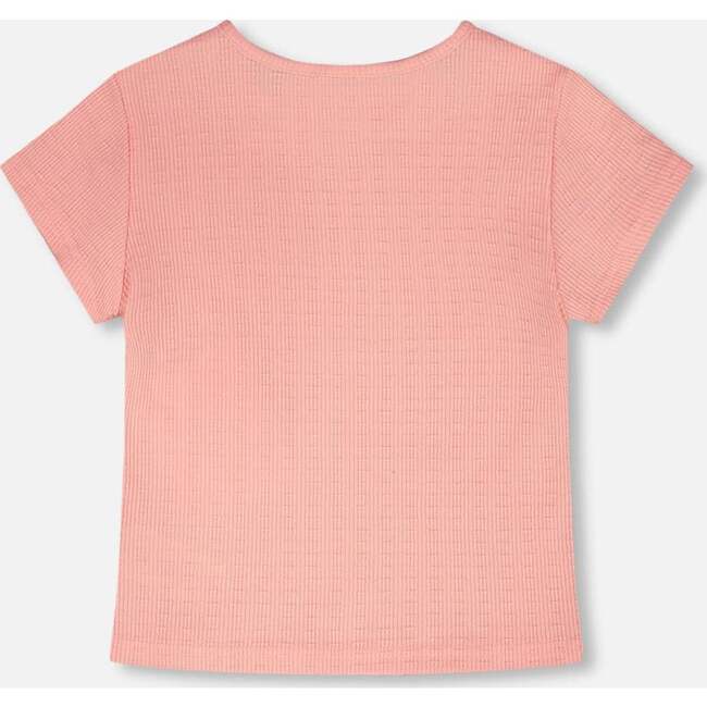 Crinkle Jersey T-Shirt, Peach Pink - T-Shirts - 3