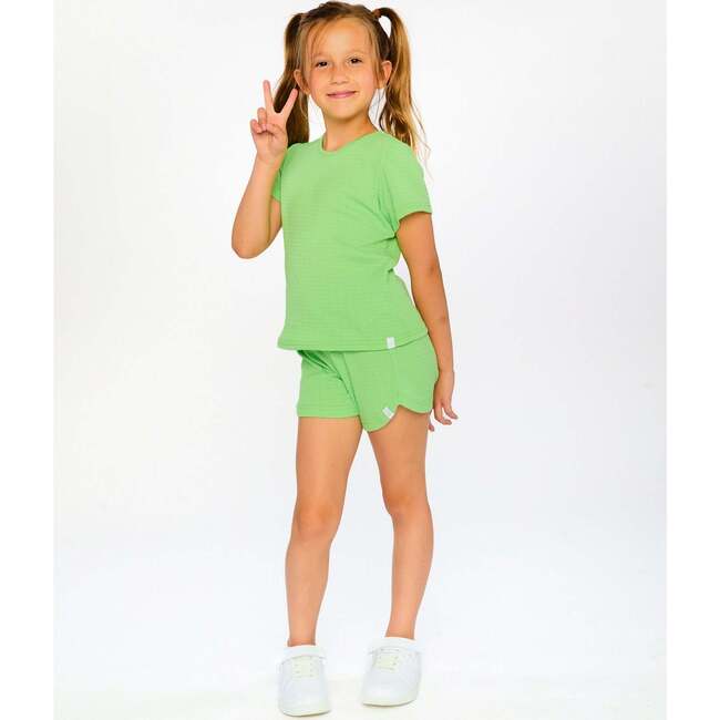 Crinkle Jersey T-Shirt, Mint Green