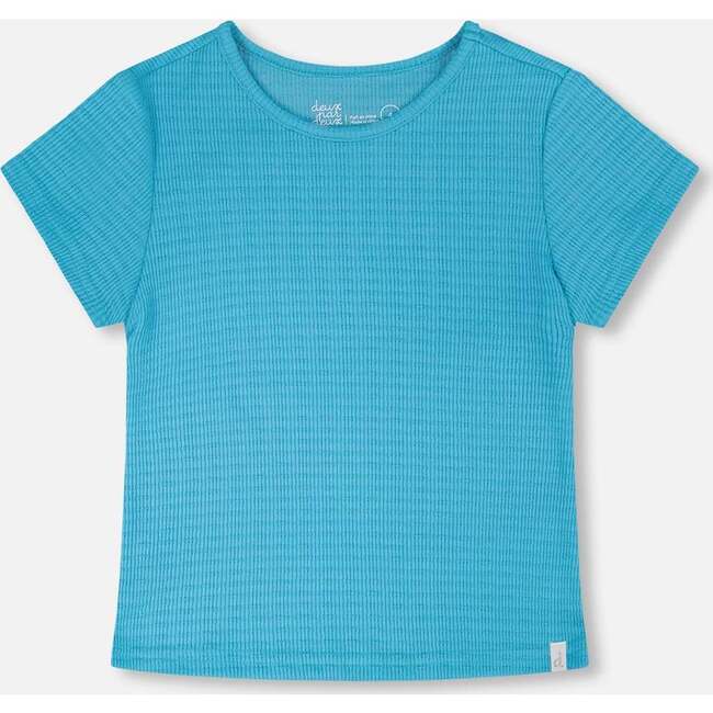 Crinkle Jersey T-Shirt, Blue