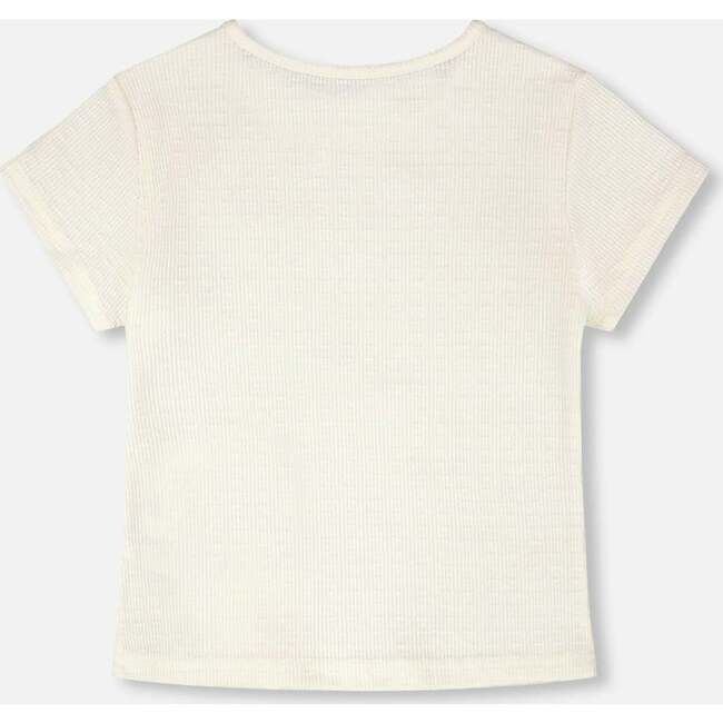 Crinkle Jersey T-Shirt, Off-White - T-Shirts - 3