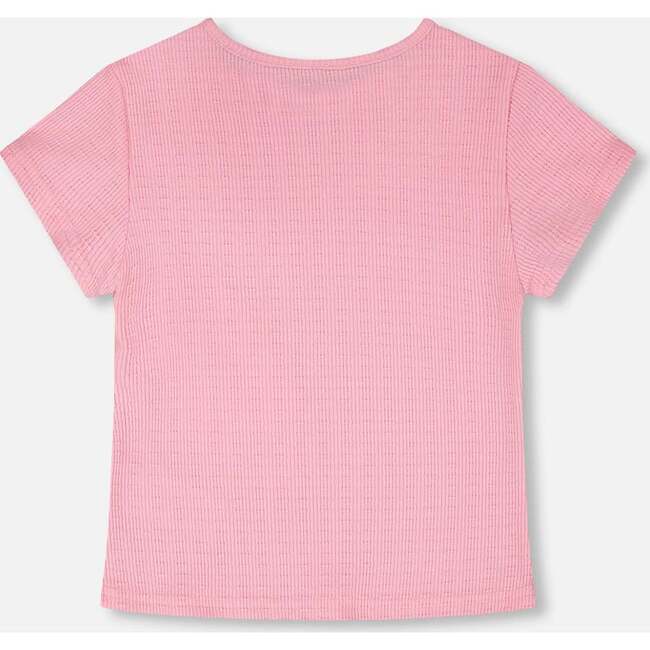 Crinkle Jersey T-Shirt, Pink - T-Shirts - 3