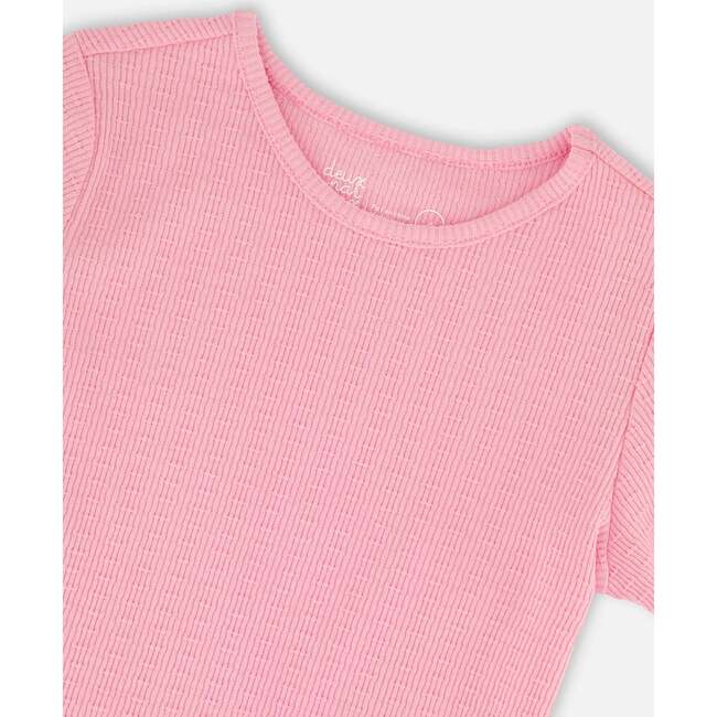 Crinkle Jersey T-Shirt, Pink - T-Shirts - 4