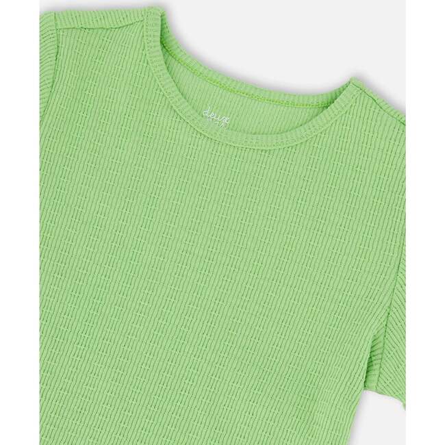 Crinkle Jersey T-Shirt, Mint Green - T-Shirts - 4
