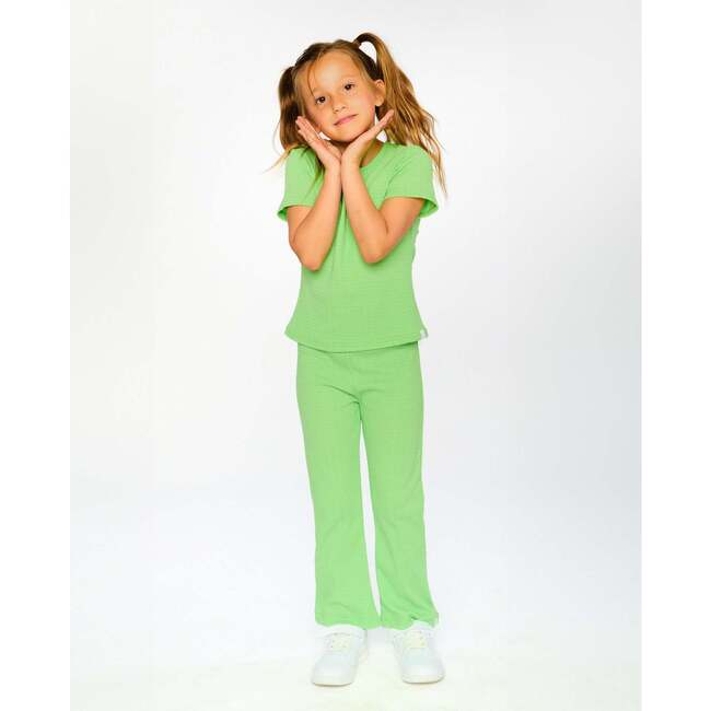 Crinkle Jersey Leggings, Mint Green