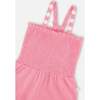 Crinkle Jersey Jumpsuit With Smocking, Pink - Jumpsuits - 4