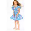 Crinkle Jersey Dress, Blue Seashell Print - Dresses - 4