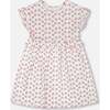 Cotton Rib Dress, White With Cherry Print - Dresses - 1 - thumbnail